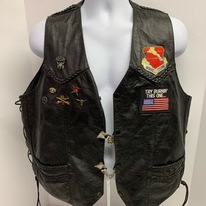 Hudson Leather Genuine Leather Size 46 vintage Pins included